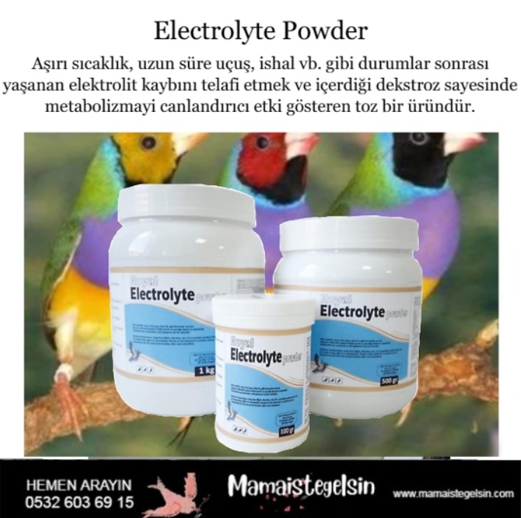 Electrolyte%20Powder%20100%20Gr.%20Kanatlılarda%20Elektrolit%20Desteği